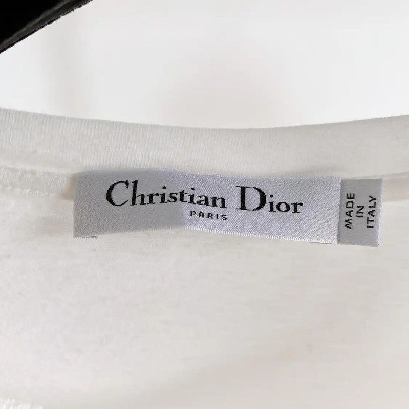 Dior Dior Summer White Cotton Printed T-Shirt 0089 Size S / US 4 / IT 40 - 6 Thumbnail