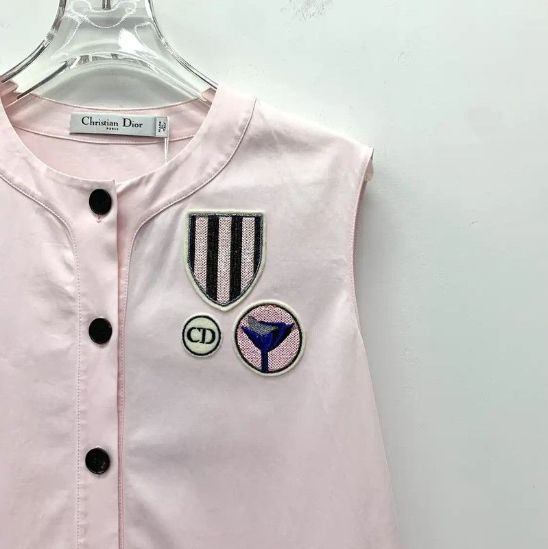 Dior Dior Pink Cotton Mini Dress for Women 0089 Size S / US 4 / IT 40 - 3 Thumbnail