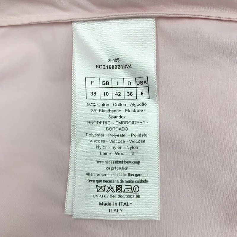 Dior Dior Pink Cotton Mini Dress for Women 0089 Size S / US 4 / IT 40 - 6 Thumbnail