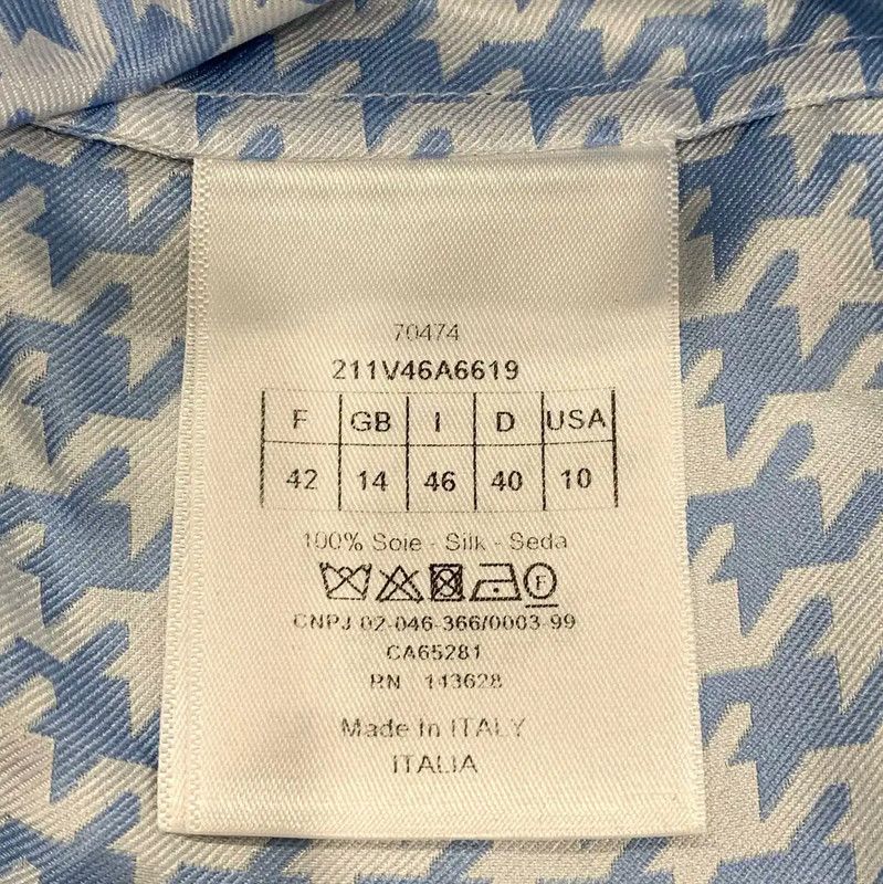 Dior Dior Blue Silk Short Sleeve Shirt 0089 Size XL / US 12-14 / IT 48-50 - 6 Thumbnail
