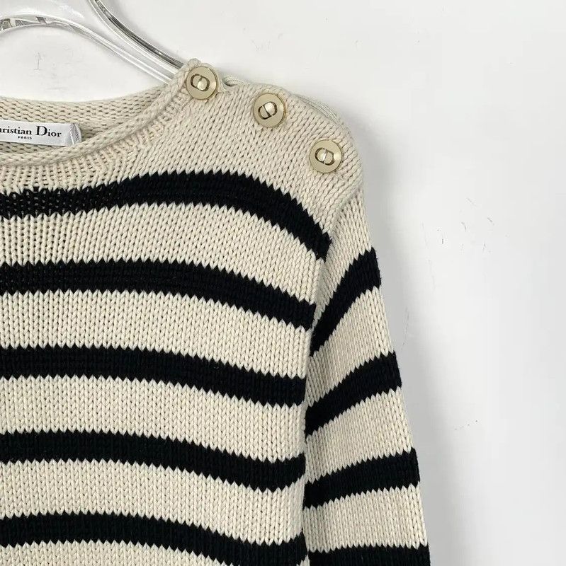 Dior Dior Striped Cotton Women's Sweater 0089 Size XS / US 0-2 / IT 36-38 - 3 Thumbnail