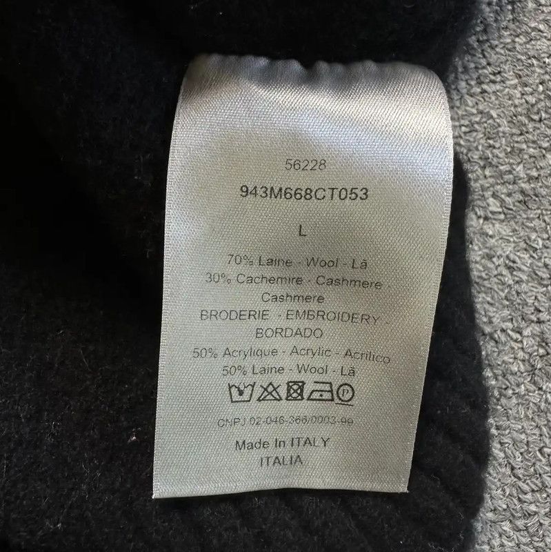 Dior Dior Black Wool Blend Short Sleeve Sweater 0089 Size L / US 10 / IT 46 - 4 Thumbnail