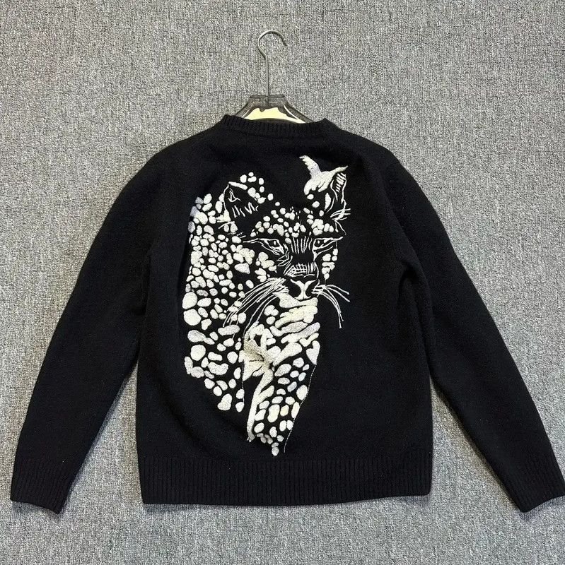 Dior Dior Black Wool Blend Short Sleeve Sweater 0089 Size L / US 10 / IT 46 - 3 Thumbnail