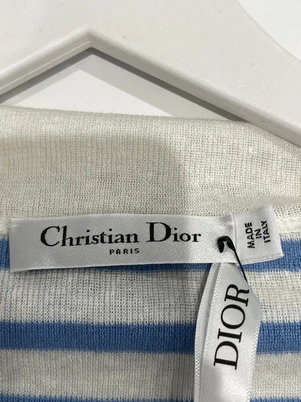 Dior Dior Striped Blue Silk Long Sleeve Top 0089 Size ONE SIZE - 8 Thumbnail