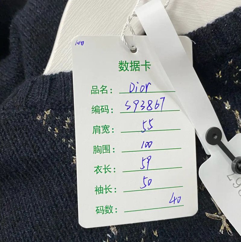 Dior Dior Blue Long Sleeve Sweater for Women 0089 Size ONE SIZE - 9 Thumbnail