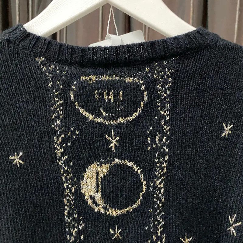 Dior Dior Blue Long Sleeve Sweater for Women 0089 Size ONE SIZE - 5 Thumbnail