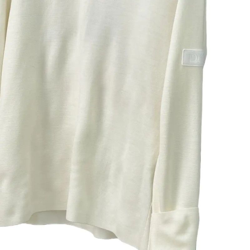 Dior Dior White Wool Long Sleeve Sweater 0089 Size L / US 10 / IT 46 - 5 Thumbnail