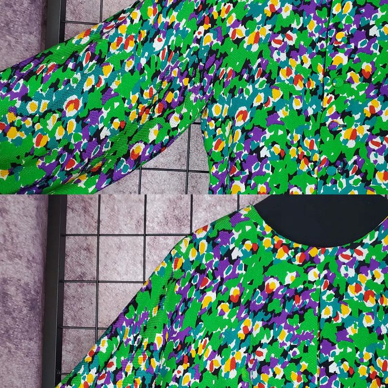 Dior Dior Green Floral Silk Long Sleeve Blouse 0089 Size M / US 6-8 / IT 42-44 - 4 Thumbnail