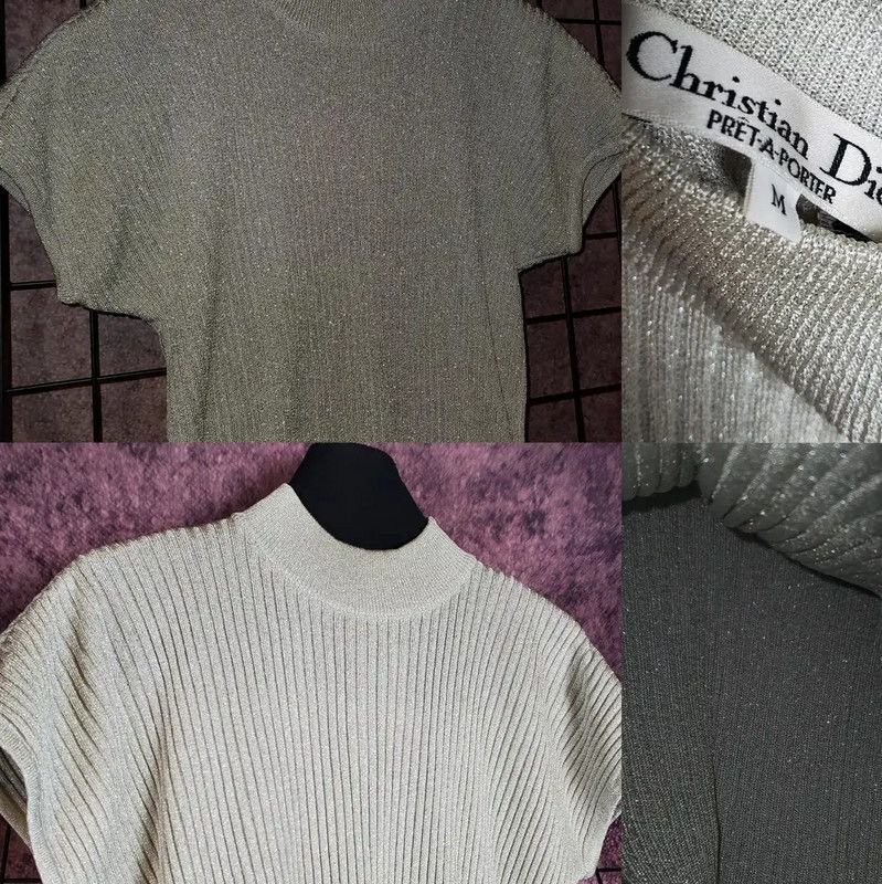 Dior Dior Summer Silvery Short Sleeve Top 0089 Size M / US 6-8 / IT 42-44 - 5 Thumbnail