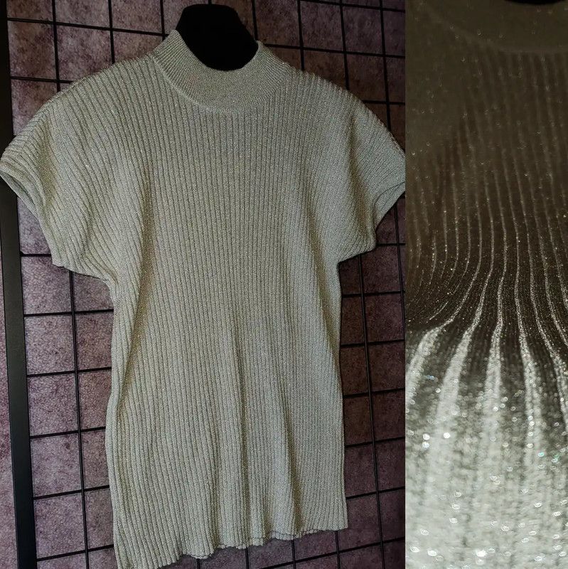 Dior Dior Summer Silvery Short Sleeve Top 0089 Size M / US 6-8 / IT 42-44 - 2 Thumbnail