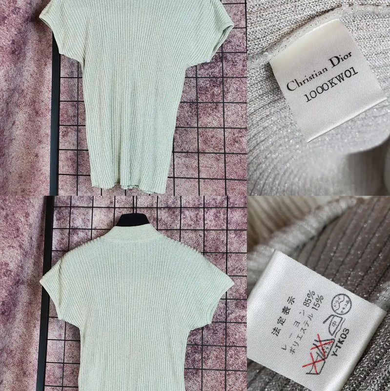 Dior Dior Summer Silvery Short Sleeve Top 0089 Size M / US 6-8 / IT 42-44 - 3 Thumbnail