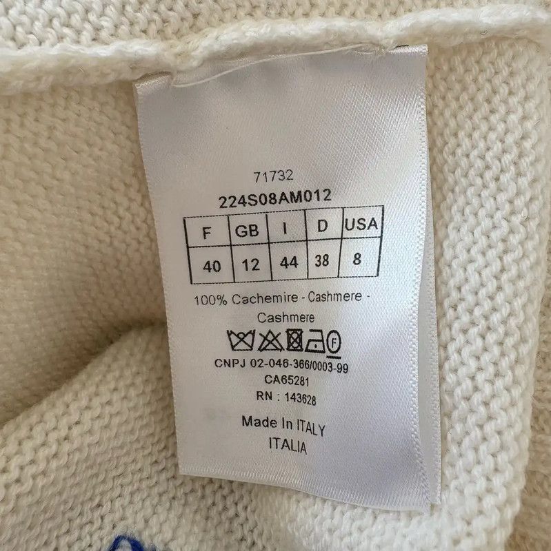 Dior Dior Summer Cream Wool Short Sleeve Tee 0089 Size M / US 6-8 / IT 42-44 - 8 Thumbnail