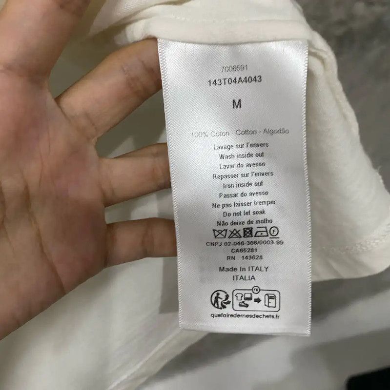 Dior Dior Women's White Cotton Short Sleeve T-Shirt 0089 Size M / US 6-8 / IT 42-44 - 6 Thumbnail