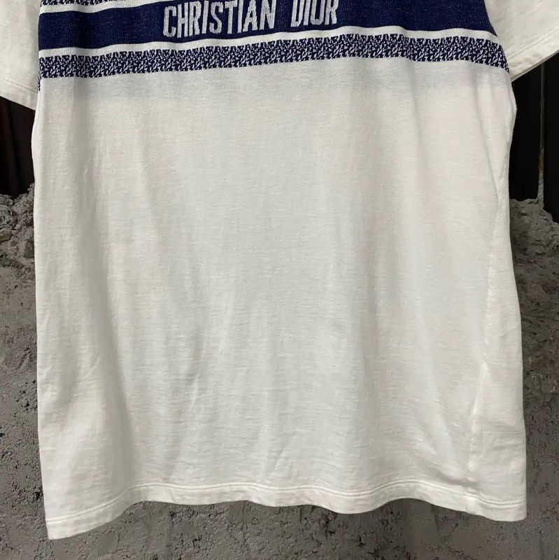 Dior Dior Women's White Cotton Short Sleeve T-Shirt 0089 Size M / US 6-8 / IT 42-44 - 4 Thumbnail