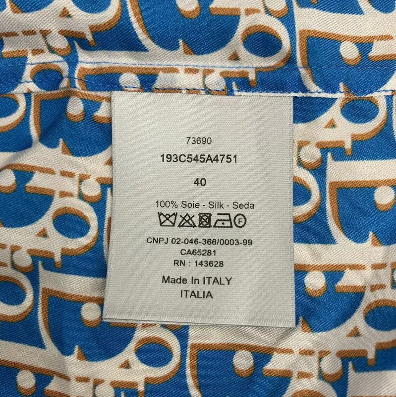 Dior Dior Blue Silk Ladies Shirt 0089 Size M / US 6-8 / IT 42-44 - 7 Thumbnail