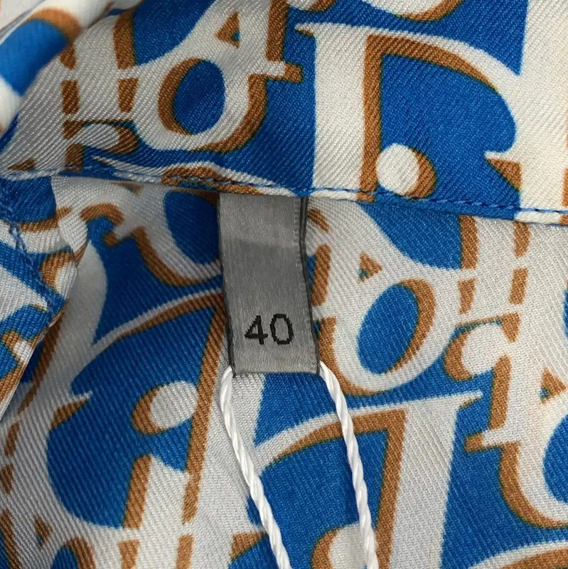 Dior Dior Blue Silk Ladies Shirt 0089 Size M / US 6-8 / IT 42-44 - 6 Thumbnail