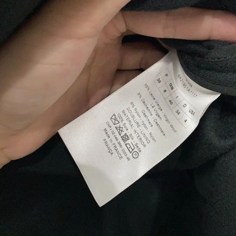 Dior Dior Black Cashmere Long Coat for Women 0089 Size ONE SIZE - 6 Thumbnail