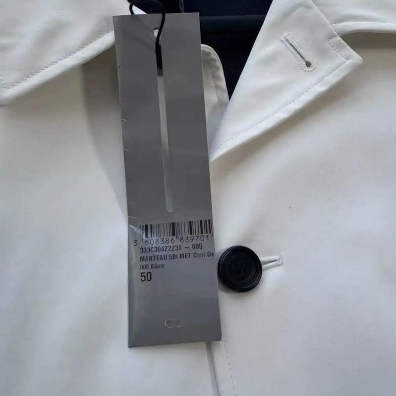 Dior Dior Off-White Cotton Women's Trench Coat 0089 Size L / US 10 / IT 46 - 3 Thumbnail