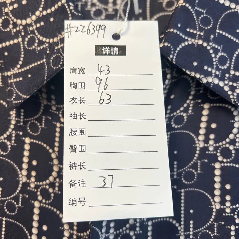 Dior Dior Navy Cotton Women's Shirt 0089 Size M / US 6-8 / IT 42-44 - 3 Thumbnail
