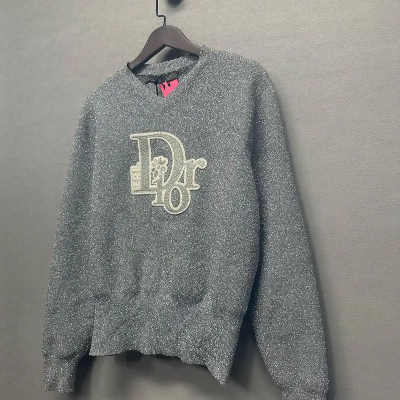 Dior Dior Gray Women's Sweatshirt with Logo 0089 Size M / US 6-8 / IT 42-44 - 3 Thumbnail