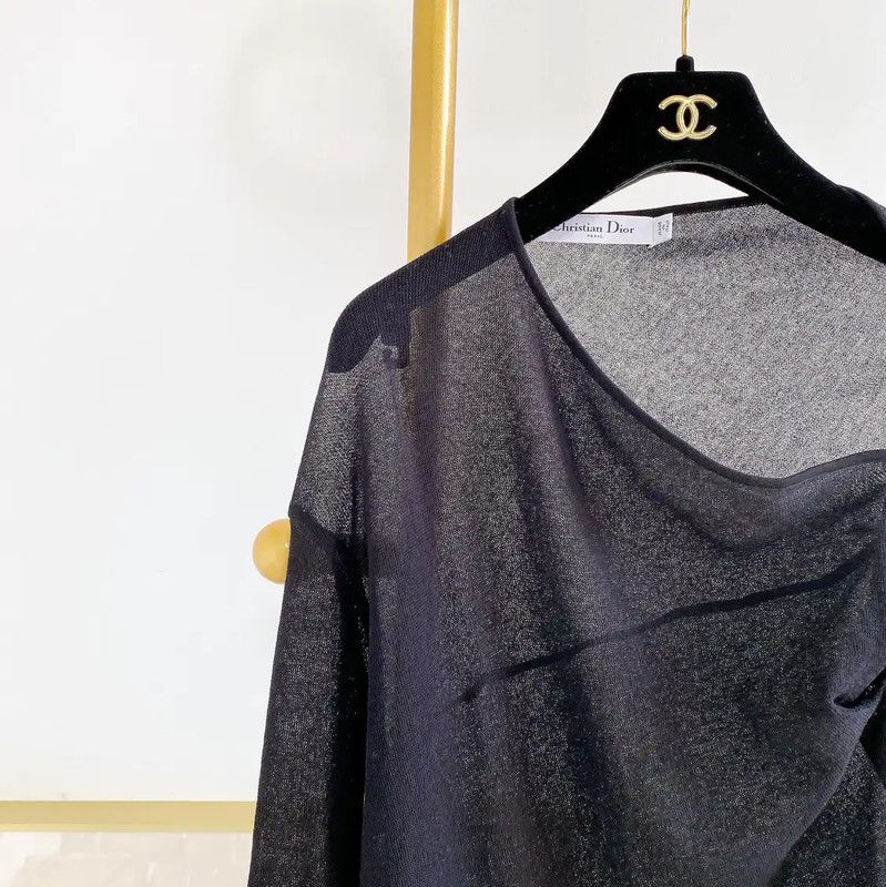Dior Dior Black Long Sleeve T-Shirt for Women 0089 Size XS / US 0-2 / IT 36-38 - 3 Thumbnail