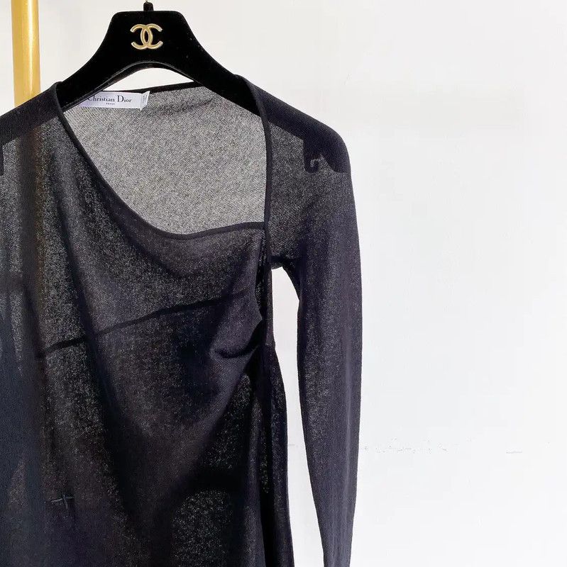 Dior Dior Black Long Sleeve T-Shirt for Women 0089 Size XS / US 0-2 / IT 36-38 - 6 Thumbnail