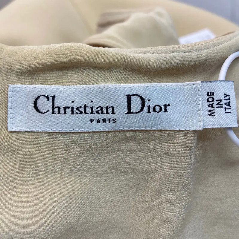 Dior Dior Beige Wool Women's Dress 0089 Size M / US 6-8 / IT 42-44 - 4 Thumbnail