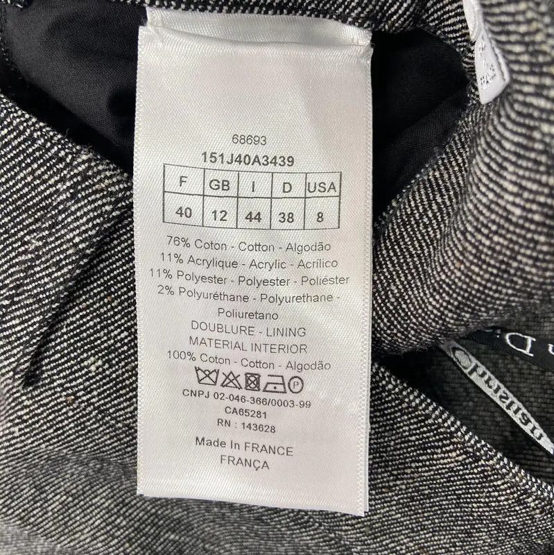Dior Dior Gray Cotton Women's Flared Skirt 0089 Size 23" - 6 Thumbnail