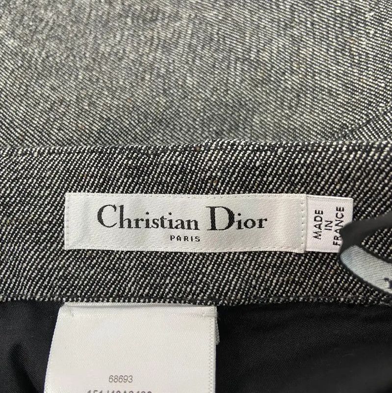 Dior Dior Gray Cotton Women's Flared Skirt 0089 Size 23" - 5 Thumbnail