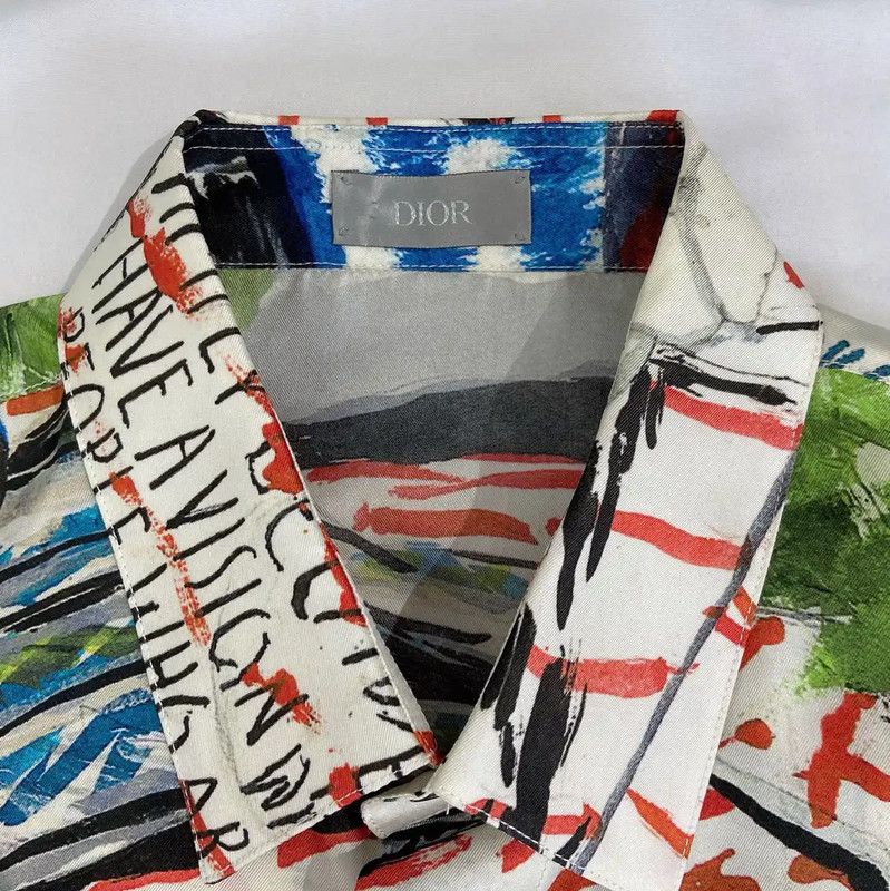Dior Dior Multicolor Silk Women's Shirt 0089 Size L / US 10 / IT 46 - 3 Thumbnail