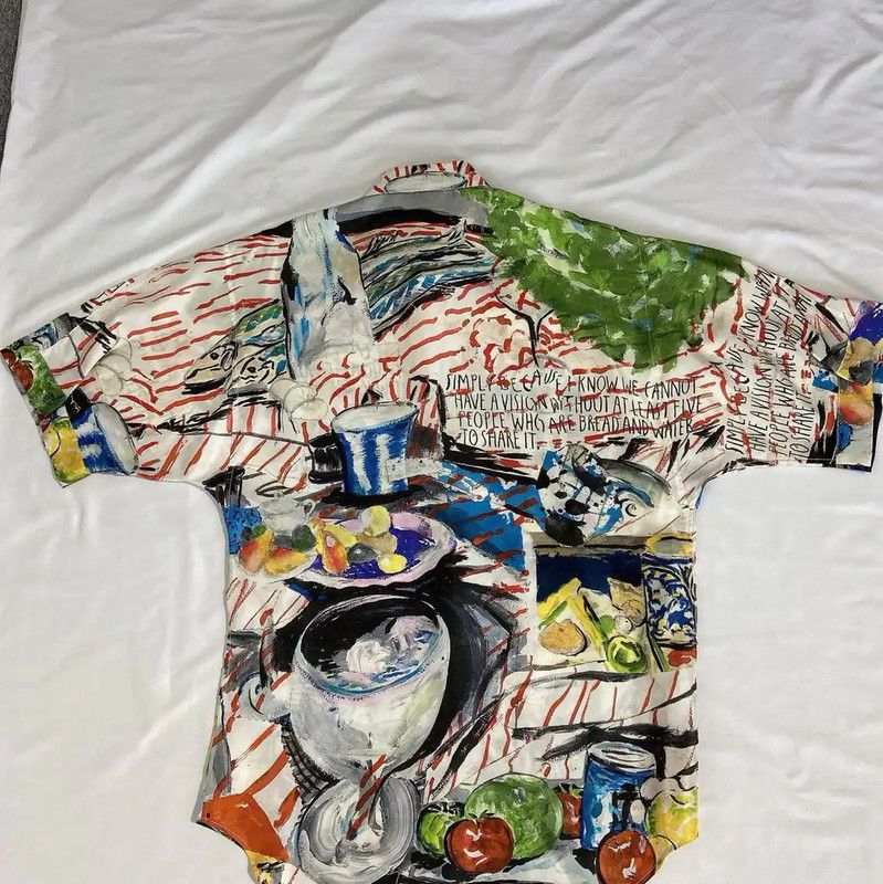 Dior Dior Multicolor Silk Women's Shirt 0089 Size L / US 10 / IT 46 - 2 Thumbnail
