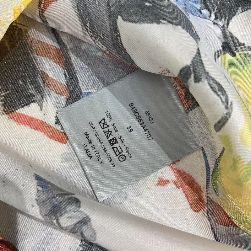 Dior Dior Multicolor Silk Women's Shirt 0089 Size L / US 10 / IT 46 - 4 Thumbnail