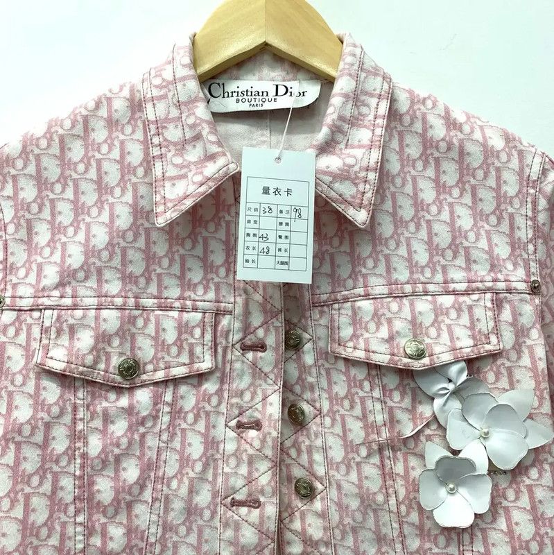 Dior Dior Pink Cotton Women's Jacket 0089 Size M / US 6-8 / IT 42-44 - 3 Thumbnail