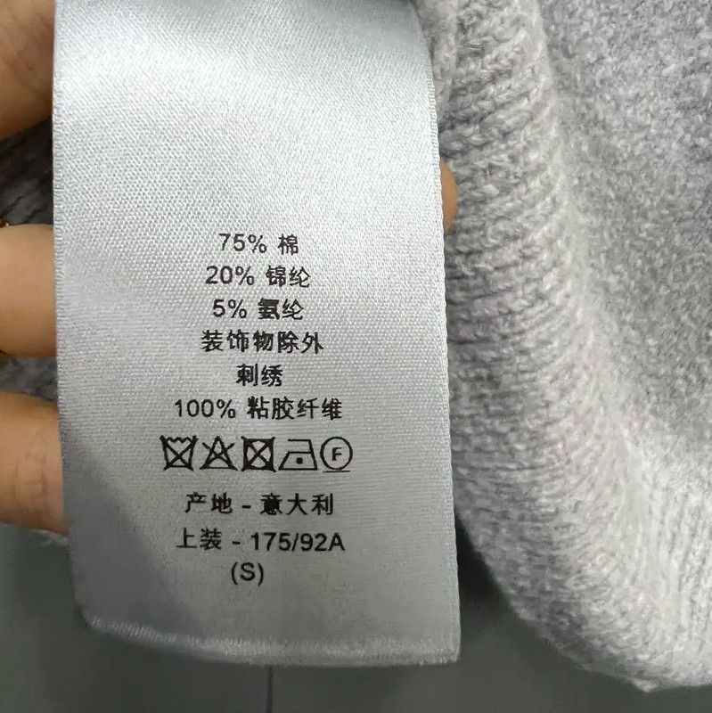 Dior Dior Gray Cotton Long Sleeve Sweatshirt for Women 0089 Size S / US 4 / IT 40 - 5 Thumbnail
