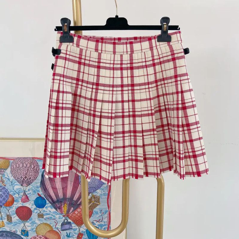 Dior Dior Pink Wool Pleated Skirt 0089 Size 23" - 2 Thumbnail