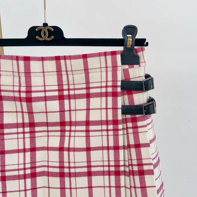 Dior Dior Pink Wool Pleated Skirt 0089 Size 23" - 3 Thumbnail