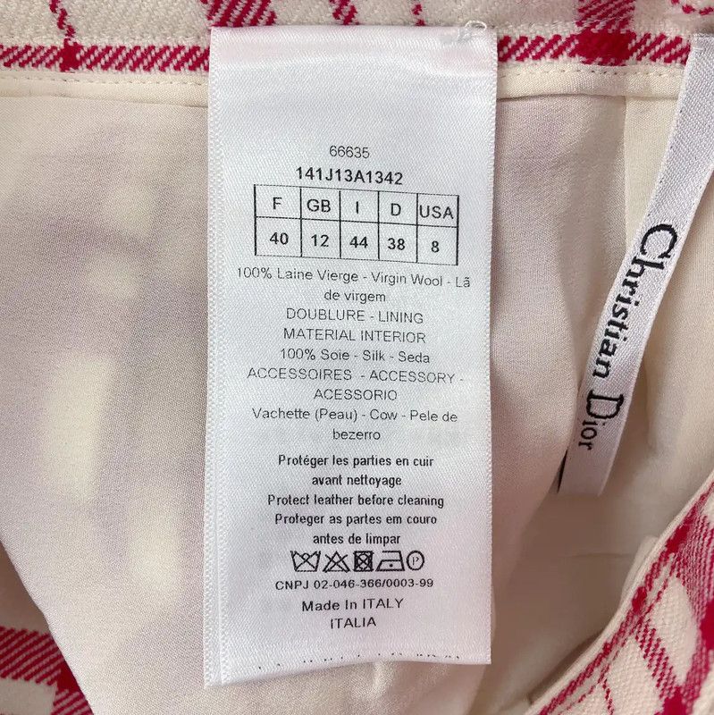 Dior Dior Pink Wool Pleated Skirt 0089 Size 23" - 5 Thumbnail
