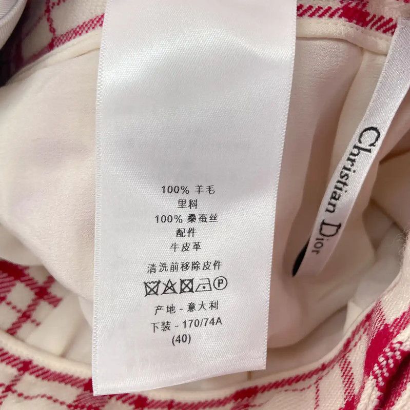 Dior Dior Pink Wool Pleated Skirt 0089 Size 23" - 10 Thumbnail