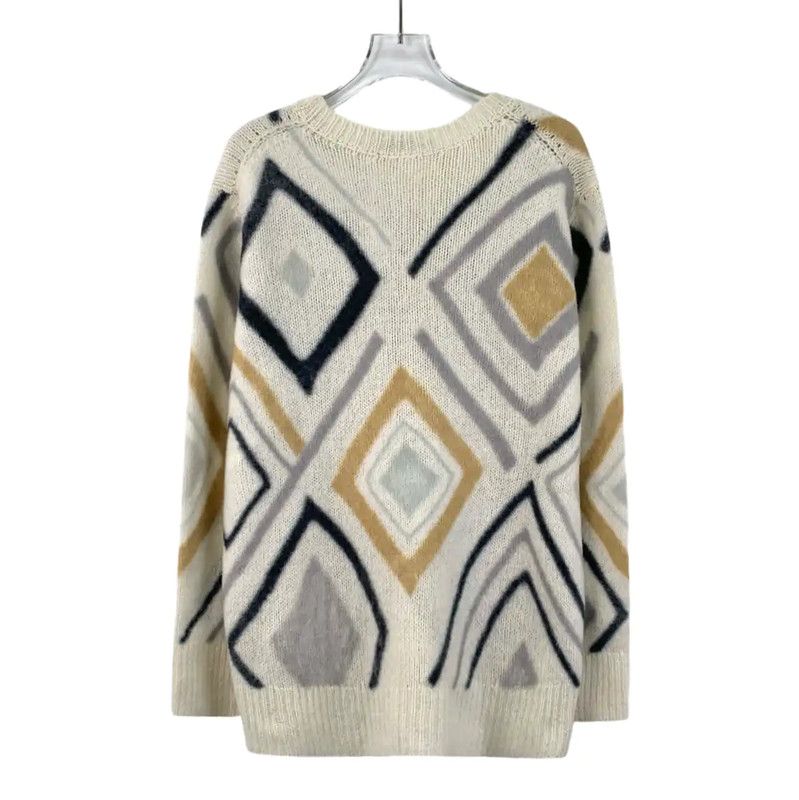 Dior Dior Color-Blocked Cashmere Sweater for Women 0089 Size XXS / US 00 / IT 34 - 2 Thumbnail