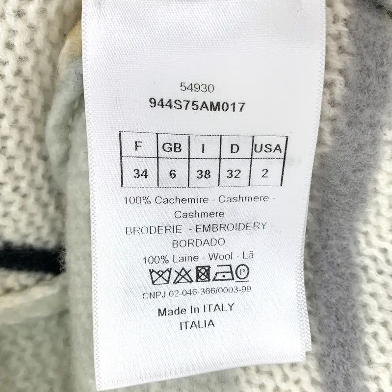 Dior Dior Color-Blocked Cashmere Sweater for Women 0089 Size XXS / US 00 / IT 34 - 6 Thumbnail