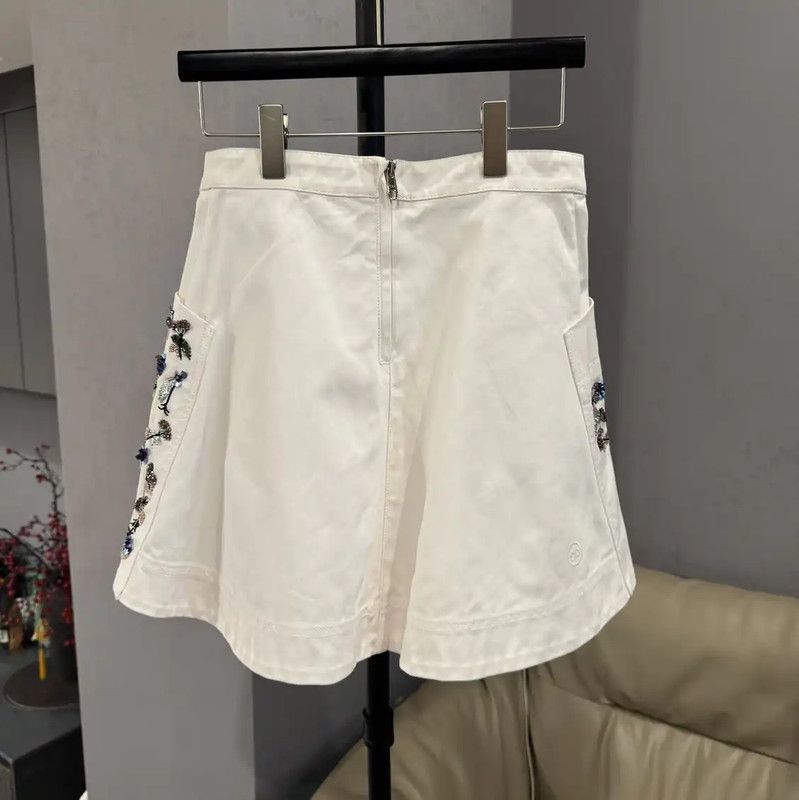Dior Dior Light Pink Denim Skirt for Women 0089 Size 23" - 2 Thumbnail