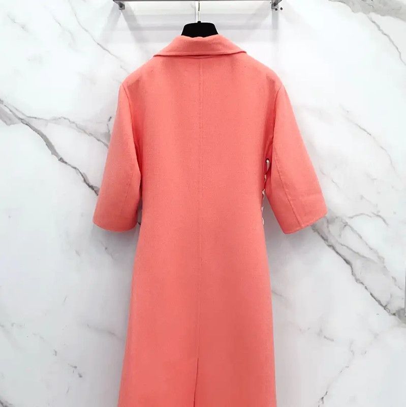 Dior Dior Pink Wool Blend Long Coat for Spring 0089 Size S / US 4 / IT 40 - 2 Thumbnail