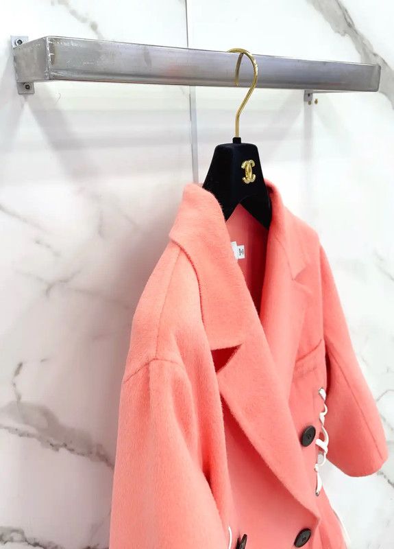 Dior Dior Pink Wool Blend Long Coat for Spring 0089 Size S / US 4 / IT 40 - 6 Thumbnail