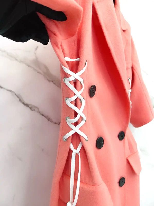 Dior Dior Pink Wool Blend Long Coat for Spring 0089 Size S / US 4 / IT 40 - 8 Thumbnail