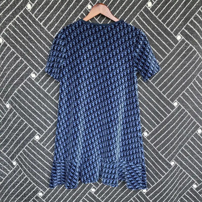 Dior Dior Blue Cotton Blend Dress for Women 0089 Size XS / US 0-2 / IT 36-38 - 2 Thumbnail