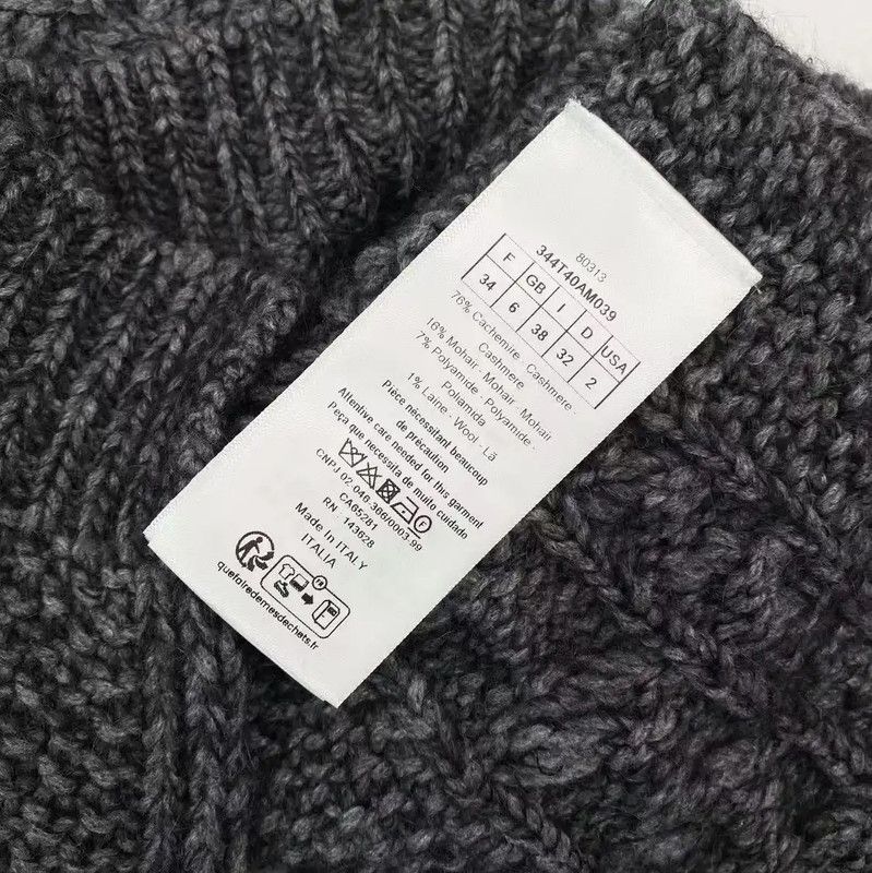 Dior Dior Gray Cashmere Knitted Sleeveless Sweater 0089 Size ONE SIZE - 6 Thumbnail
