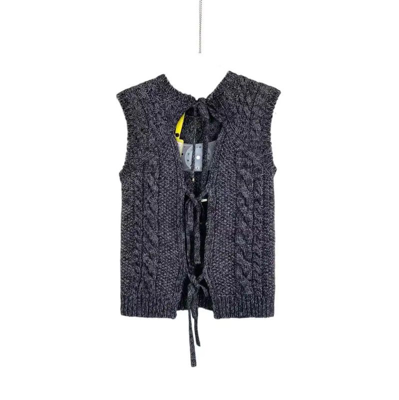 Dior Dior Gray Cashmere Knitted Sleeveless Sweater 0089 Size ONE SIZE - 2 Thumbnail