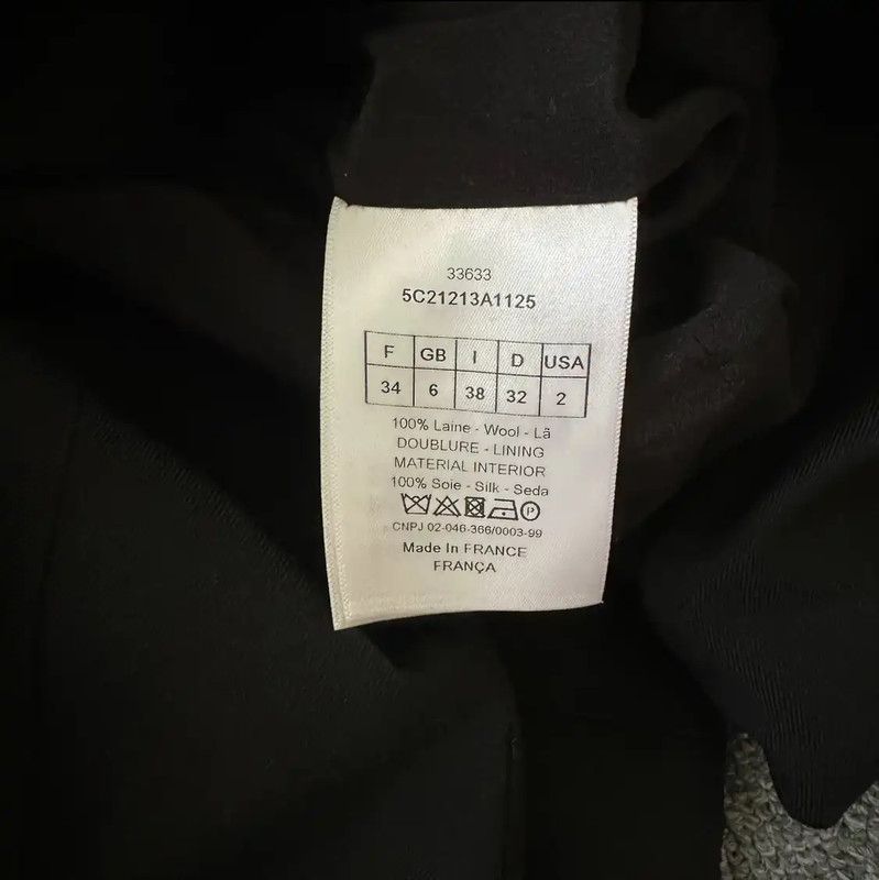 Dior Dior Black Wool Women's Jacket 0089 Size XS / US 0-2 / IT 36-38 - 6 Thumbnail