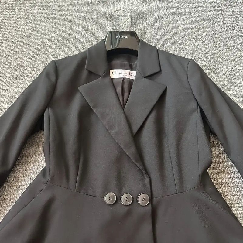 Dior Dior Black Wool Women's Jacket 0089 Size XS / US 0-2 / IT 36-38 - 2 Thumbnail
