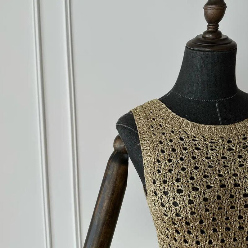 Dior Dior Gold Knitted Women's Sweater 0089 Size M / US 6-8 / IT 42-44 - 3 Thumbnail